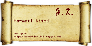 Harmati Kitti névjegykártya